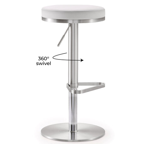 Fano Performance Vegan Leather Adjustable Barstool by TOV Furniture at Eve Furniture