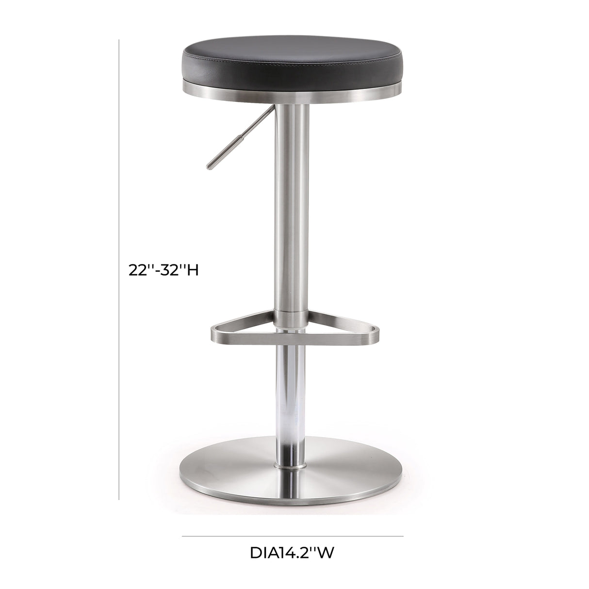 Fano Performance Vegan Leather Adjustable Barstool by TOV Furniture at Eve Furniture