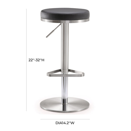 Fano Performance Vegan Leather Adjustable Barstool by TOV Furniture at Eve Furniture