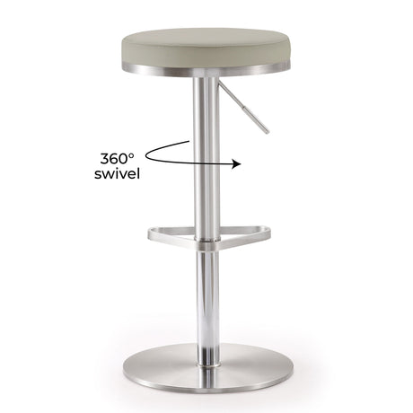 Fano Performance Vegan Leather Adjustable Barstool by TOV Furniture at Eve Furniture
