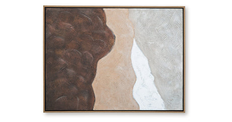 Fanthorne Tan/Brown/White Wall Art by Ashley at Eve Furniture