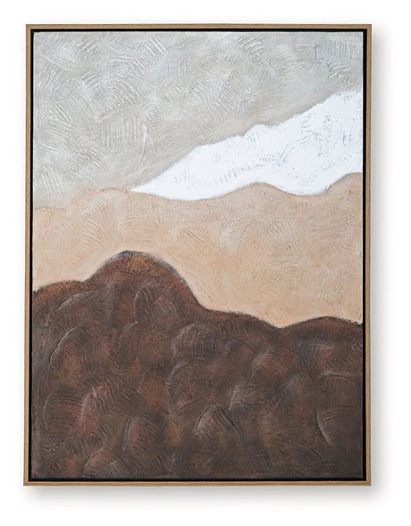 Fanthorne Tan/Brown/White Wall Art by Ashley at Eve Furniture