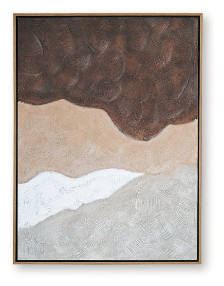 Fanthorne Tan/Brown/White Wall Art by Ashley at Eve Furniture