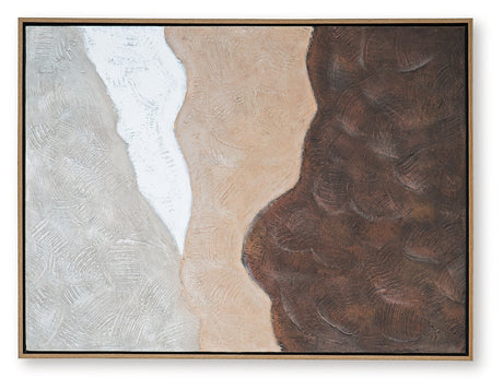 Fanthorne Tan/Brown/White Wall Art by Ashley at Eve Furniture