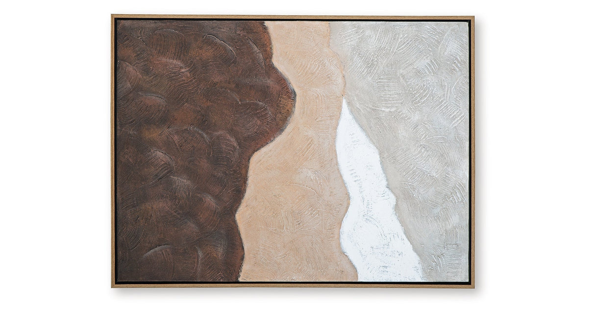 Fanthorne Tan/Brown/White Wall Art by ASHLEY FURNITURE at Eve Furniture
