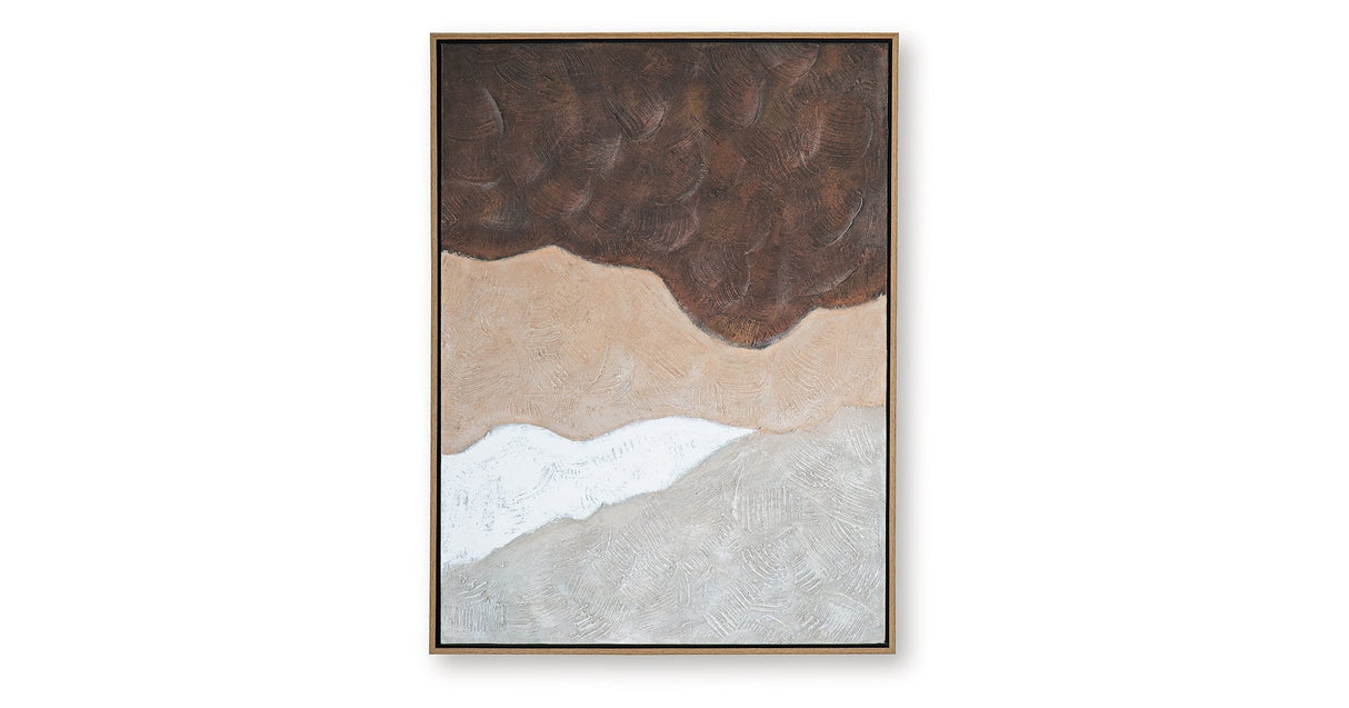 Fanthorne Tan/Brown/White Wall Art by ASHLEY FURNITURE at Eve Furniture