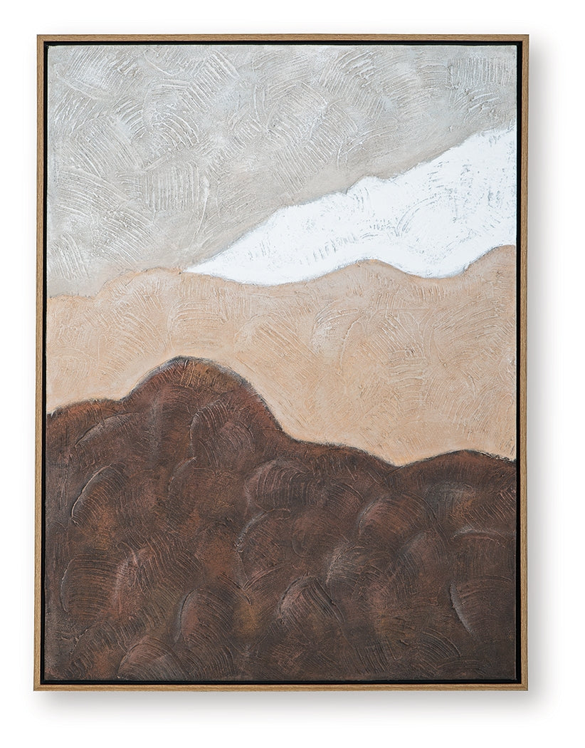 Fanthorne Tan/Brown/White Wall Art by ASHLEY FURNITURE at Eve Furniture