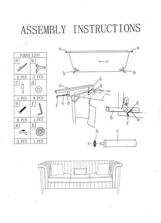 Fara Black/Gold Sofa & Loveseat by New Era Innovations at Eve Furniture