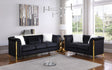 Fara Black/Gold Sofa & Loveseat by New Era Innovations at Eve Furniture