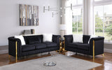 Fara Black/Gold Sofa & Loveseat by New Era Innovations at Eve Furniture