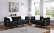 Fara Black/Gold Sofa & Loveseat by New Era Innovations at Eve Furniture
