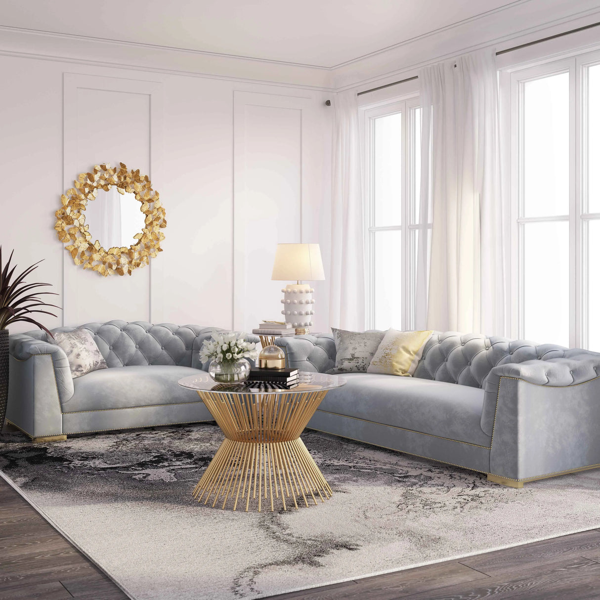 Farah Velvet Sofa by TOV Furniture at Eve Furniture