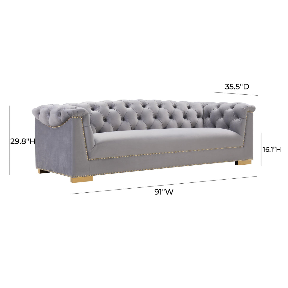 Farah Velvet Sofa by TOV Furniture at Eve Furniture
