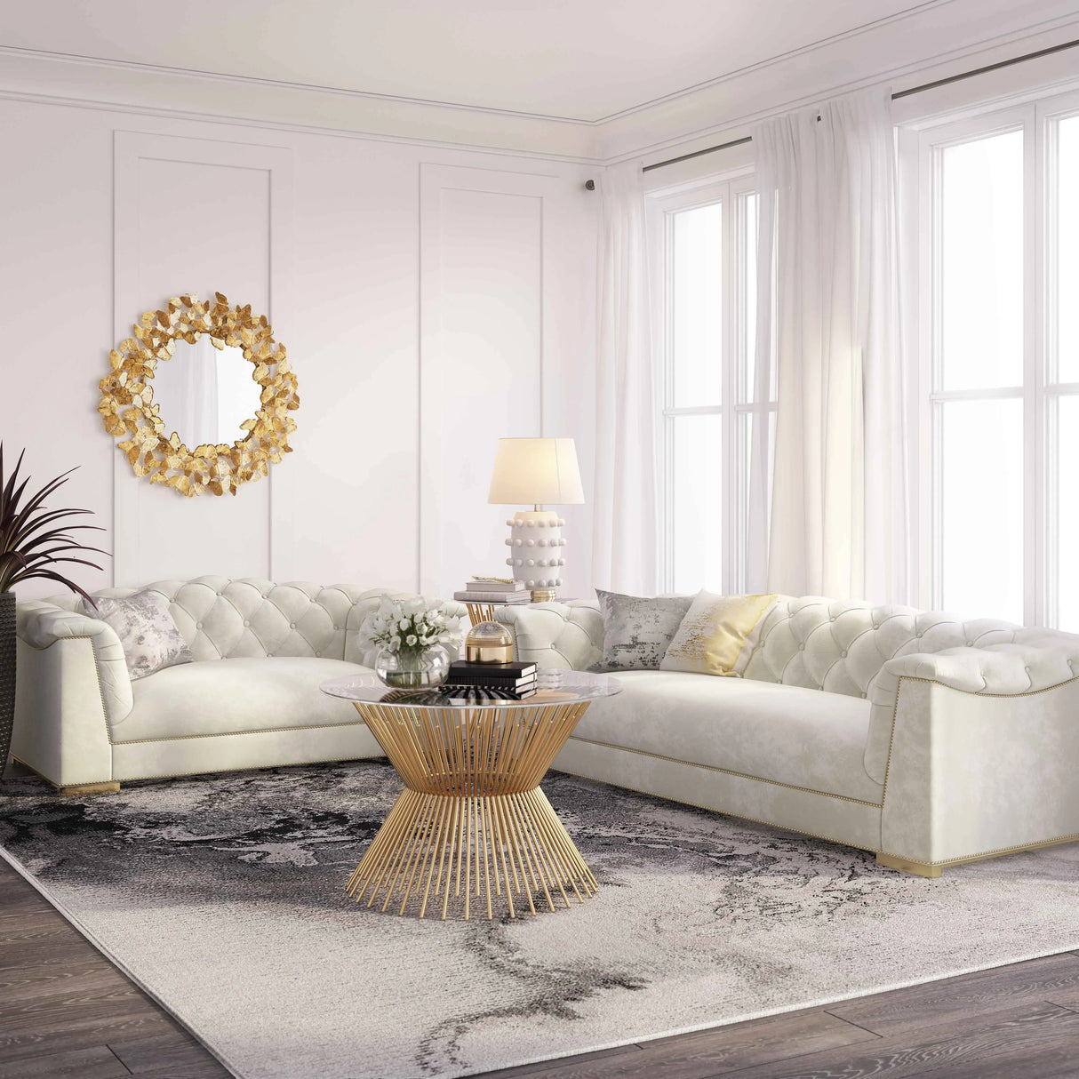 Farah Velvet Sofa by TOV Furniture at Eve Furniture