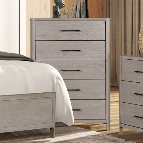 Fareham Oak 5-Piece Queen Bedroom Set by Furniture of America at Eve Furniture