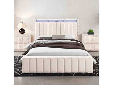 Farese Beige Queen Bed by Furniture of America at Eve Furniture