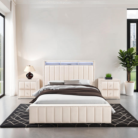 Farese Beige Queen Bedroom Set by Furniture of America at Eve Furniture