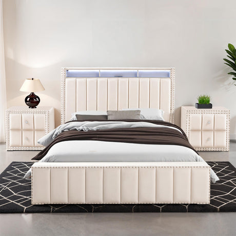 Farese Beige Queen Bedroom Set by Furniture of America at Eve Furniture