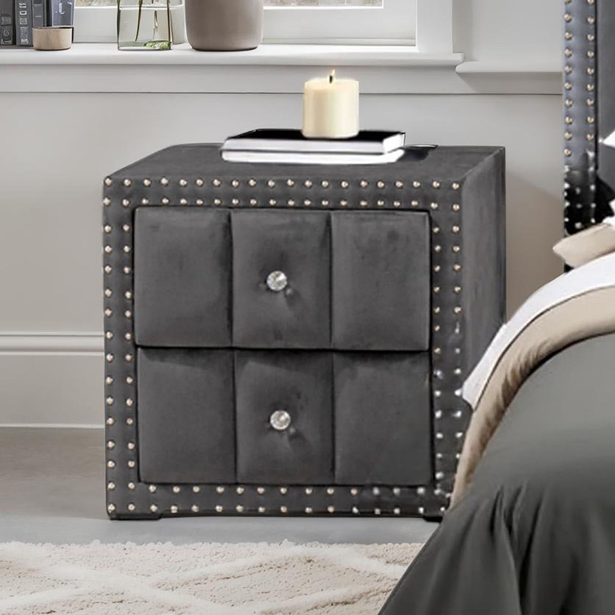 Farese Dark Gray Queen Bedroom Set by Furniture of America at Eve Furniture