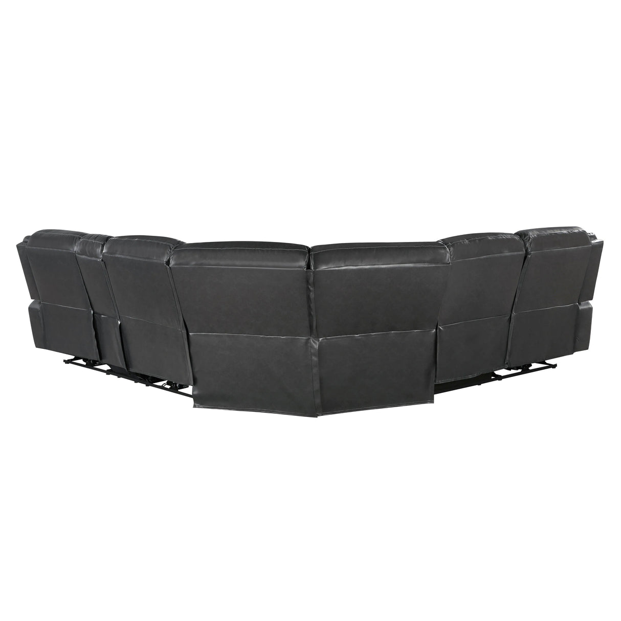Fargo 3-Piece Power Reclining Sectional with Right Console In Dark Gray by Homelegance at Eve Furniture