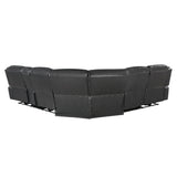 Fargo 3-Piece Power Reclining Sectional with Right Console In Dark Gray by Homelegance at Eve Furniture