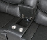 Fargo 3-Piece Power Reclining Sectional with Right Console In Dark Gray by Homelegance at Eve Furniture