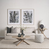 Farida Light Gray Wool and Polyester Patterned Pouf by Mercana at Eve Furniture
