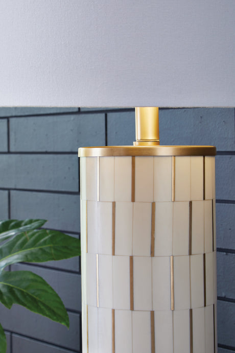Faridworth White/Gold Finish Table Lamp by Ashley at Eve Furniture