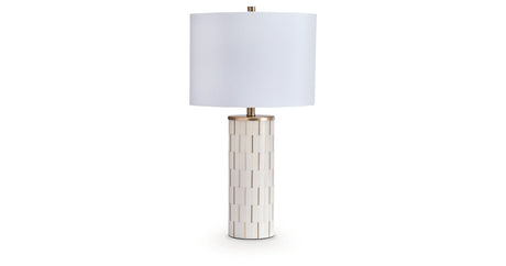 Faridworth White/Gold Finish Table Lamp by Ashley at Eve Furniture