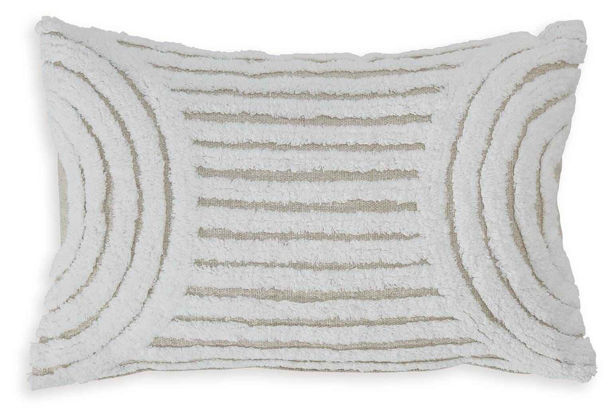 Farissen White/Tan Pillow by Ashley at Eve Furniture