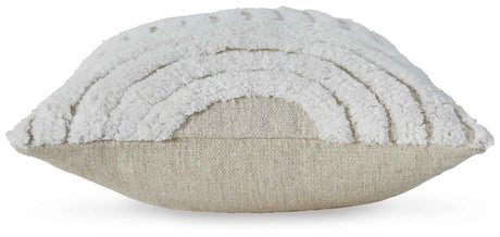 Farissen White/Tan Pillow by Ashley at Eve Furniture