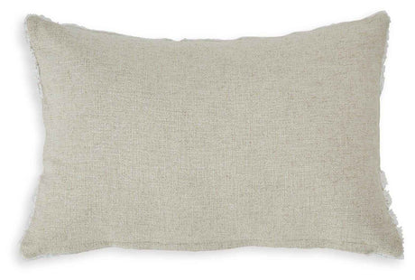 Farissen White/Tan Pillow by Ashley at Eve Furniture