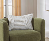 Farissen White/Tan Pillow by Ashley at Eve Furniture