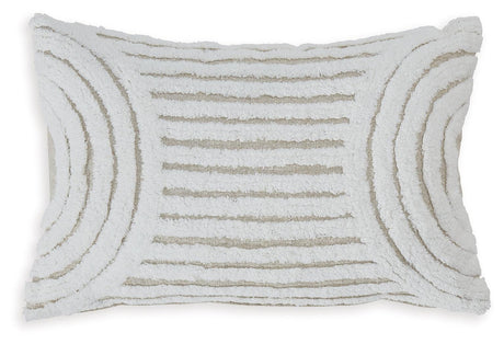 Farissen White/Tan Pillow (Set of 4) by Ashley at Eve Furniture