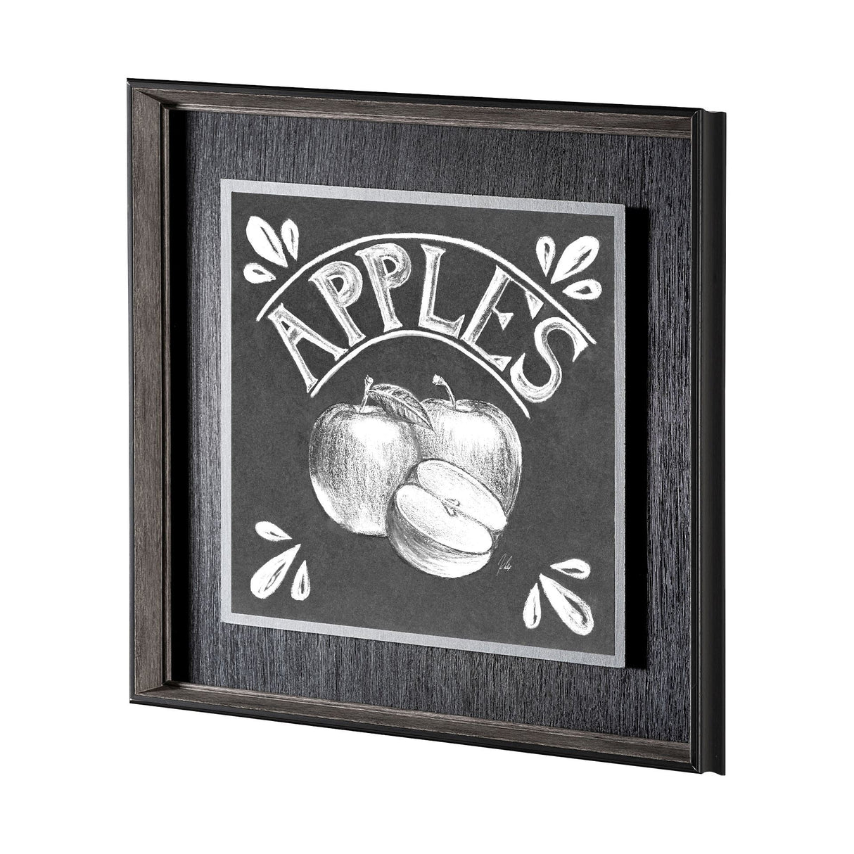 Farm Fresh Apples by Mercana Studio a Hand Embellished Textured Framed Art Print by Mercana at Eve Furniture