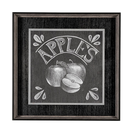 Farm Fresh Apples by Mercana Studio a Hand Embellished Textured Framed Art Print by Mercana at Eve Furniture