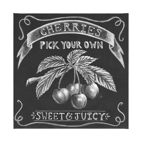 Farm Fresh Cherries by Mercana Studio a Hand Embellished Textured Canvas by Mercana at Eve Furniture