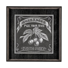 Farm Fresh Cherries by Mercana Studio a Hand Embellished Textured Framed Art Print by Mercana at Eve Furniture