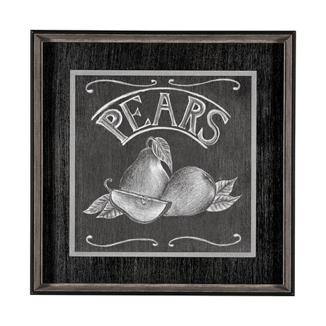 Farm Fresh Pears by Mercana Studio a Hand Embellished Textured Framed Art Print by Mercana at Eve Furniture
