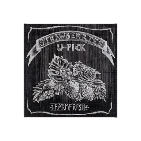 Farm Fresh Strawberries by Mercana Studio a Hand Embellished Textured Canvas by Mercana at Eve Furniture