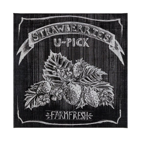 Farm Fresh Strawberries by Mercana Studio a Hand Embellished Textured Canvas by Mercana at Eve Furniture