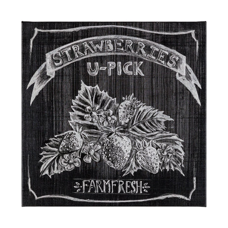 Farm Fresh Strawberries by Mercana Studio a Hand Embellished Textured Canvas by Mercana at Eve Furniture