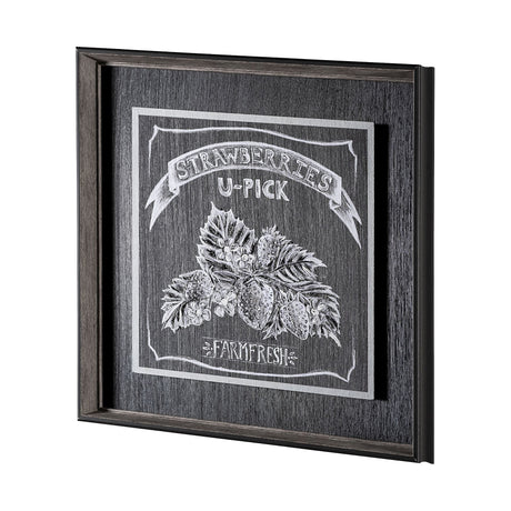 Farm Fresh Strawberries by Mercana Studio a Hand Embellished Textured Framed Art Print by Mercana at Eve Furniture