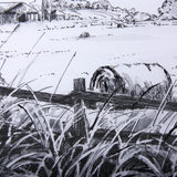 Farm View I by Mercana Studio a Hand Embellished Textured Framed Art Print Matted under Glass by Mercana at Eve Furniture