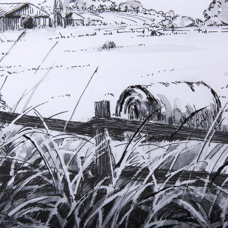 Farm View I by Mercana Studio a Hand Embellished Textured Framed Art Print Matted under Glass by Mercana at Eve Furniture