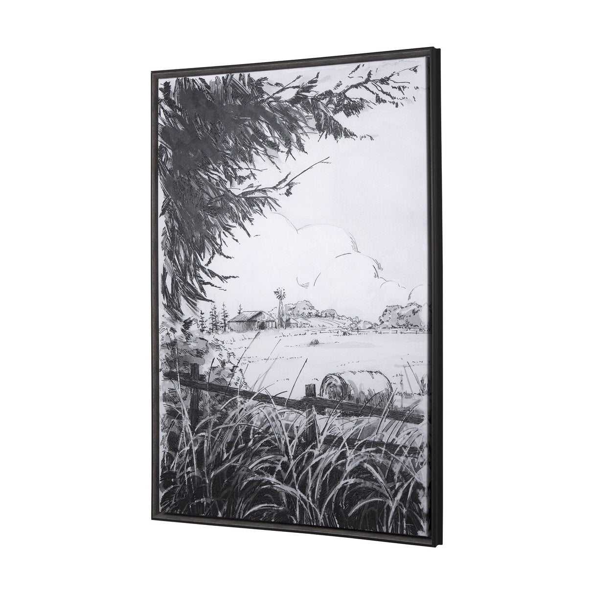 Farm View I by Mercana Studio a Hand Embellished Textured Framed Canvas by Mercana at Eve Furniture