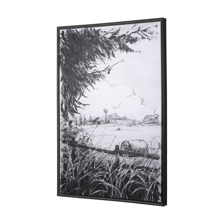 Farm View I by Mercana Studio a Hand Embellished Textured Framed Canvas by Mercana at Eve Furniture