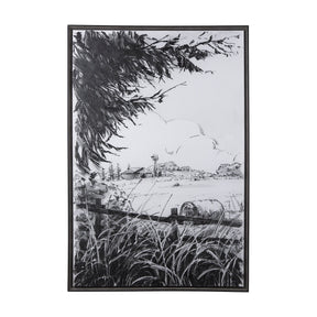 Farm View I by Mercana Studio a Hand Embellished Textured Framed Canvas by Mercana at Eve Furniture