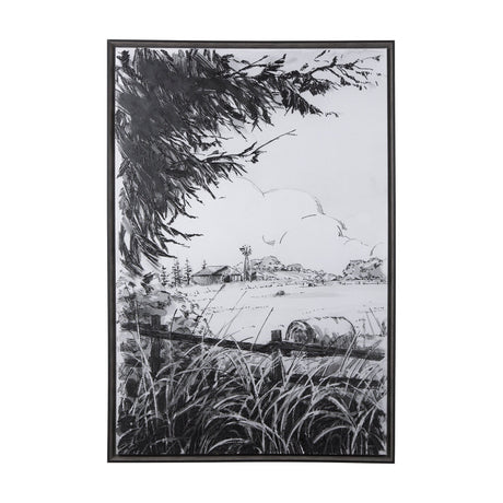 Farm View I by Mercana Studio a Hand Embellished Textured Framed Canvas by Mercana at Eve Furniture