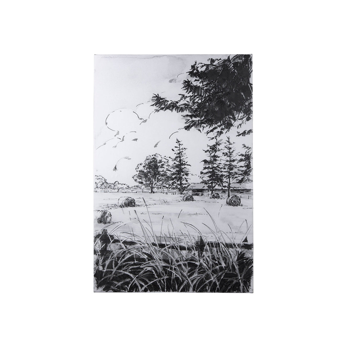 Farm View II by Mercana Studio a Hand Embellished Textured Canvas by Mercana at Eve Furniture